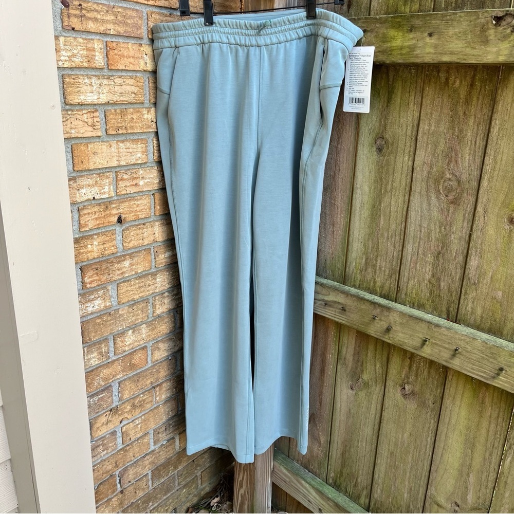 lululemon athletica Softstreme High Rise Sage Green Track Pants - Picture 1 of 6